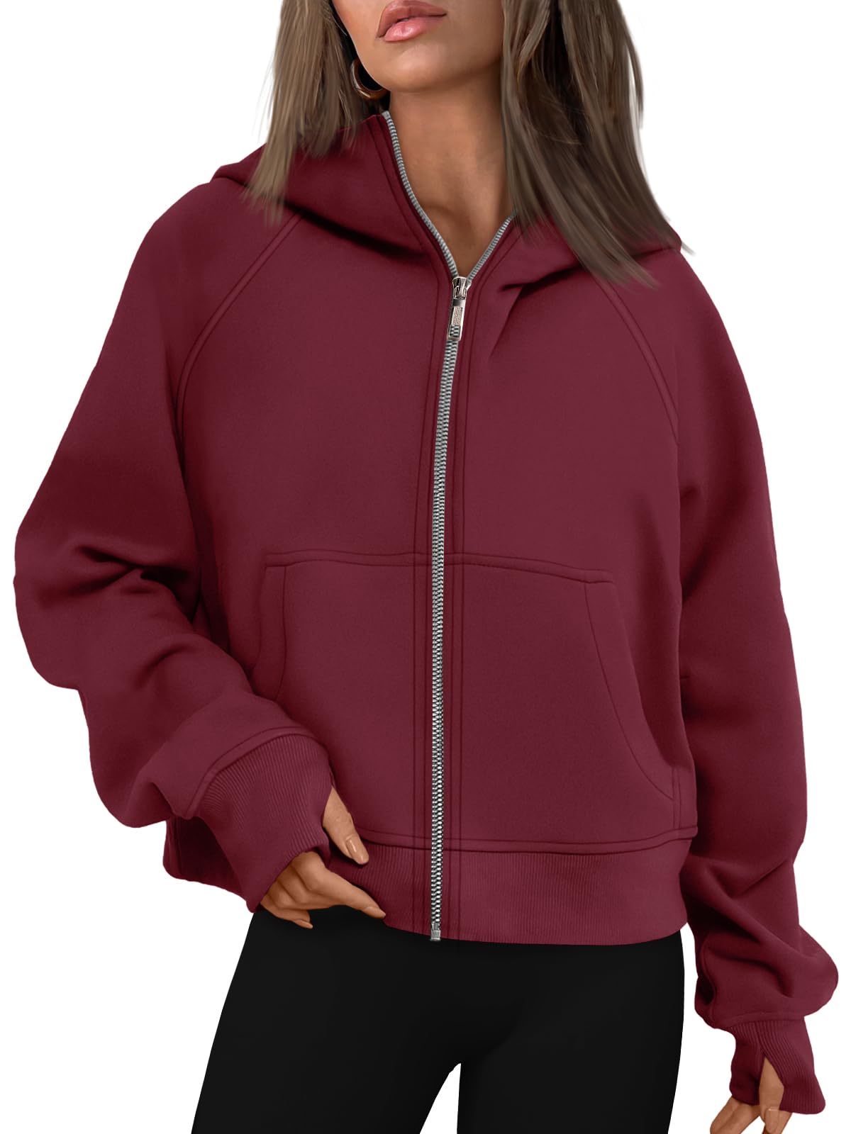 AUTOMET Womens Zip Up Hoodies Fleece Jackets Oversized Sweatshirts Fall Fashion Outfits 2025 Sweaters Winter Clothes