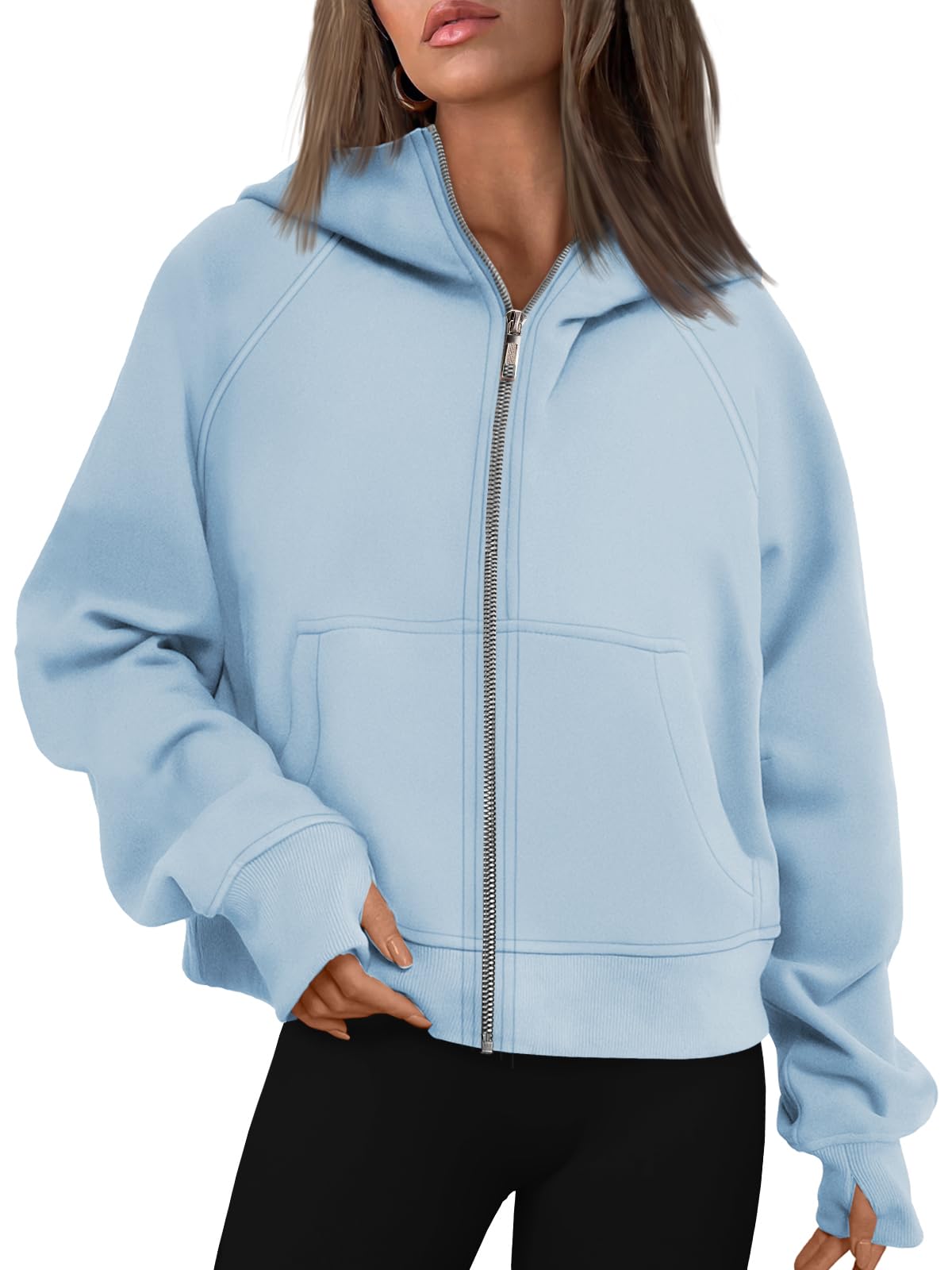 AUTOMET Womens Zip Up Hoodies Fleece Jackets Oversized Sweatshirts Fall Fashion Outfits 2025 Sweaters Winter Clothes
