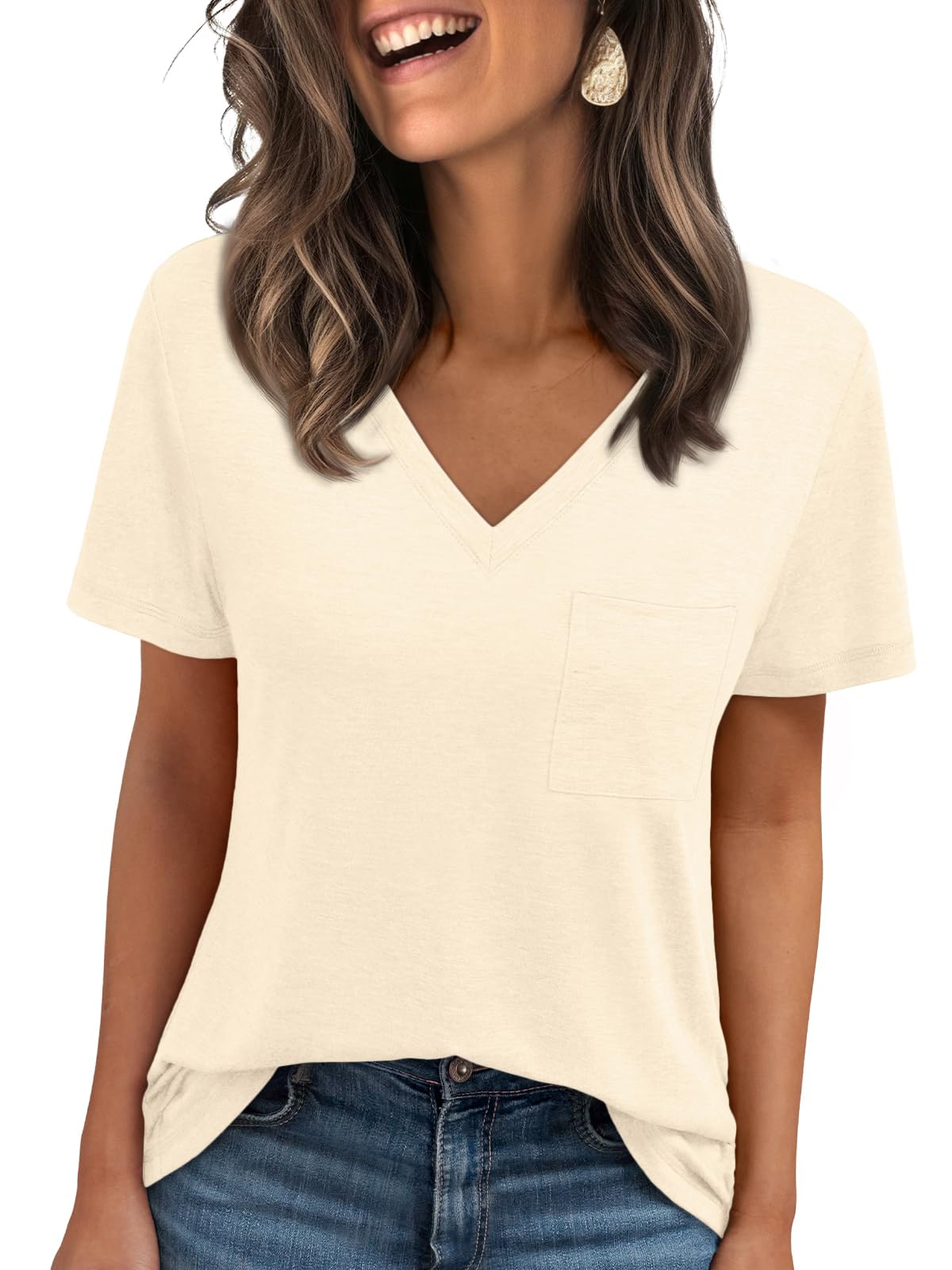 AUTOMET T Shirts for Women Short Sleeve Shirts V Neck Plus Size Summer Tops Casual Beach Vacation Outfits Clothes 2025