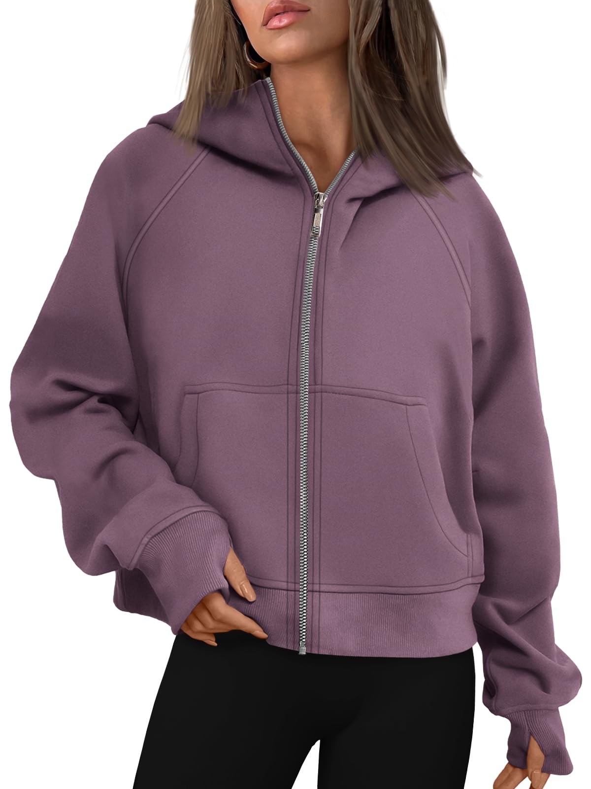 AUTOMET Womens Zip Up Hoodies Fleece Jackets Oversized Sweatshirts Fall Fashion Outfits 2025 Sweaters Winter Clothes