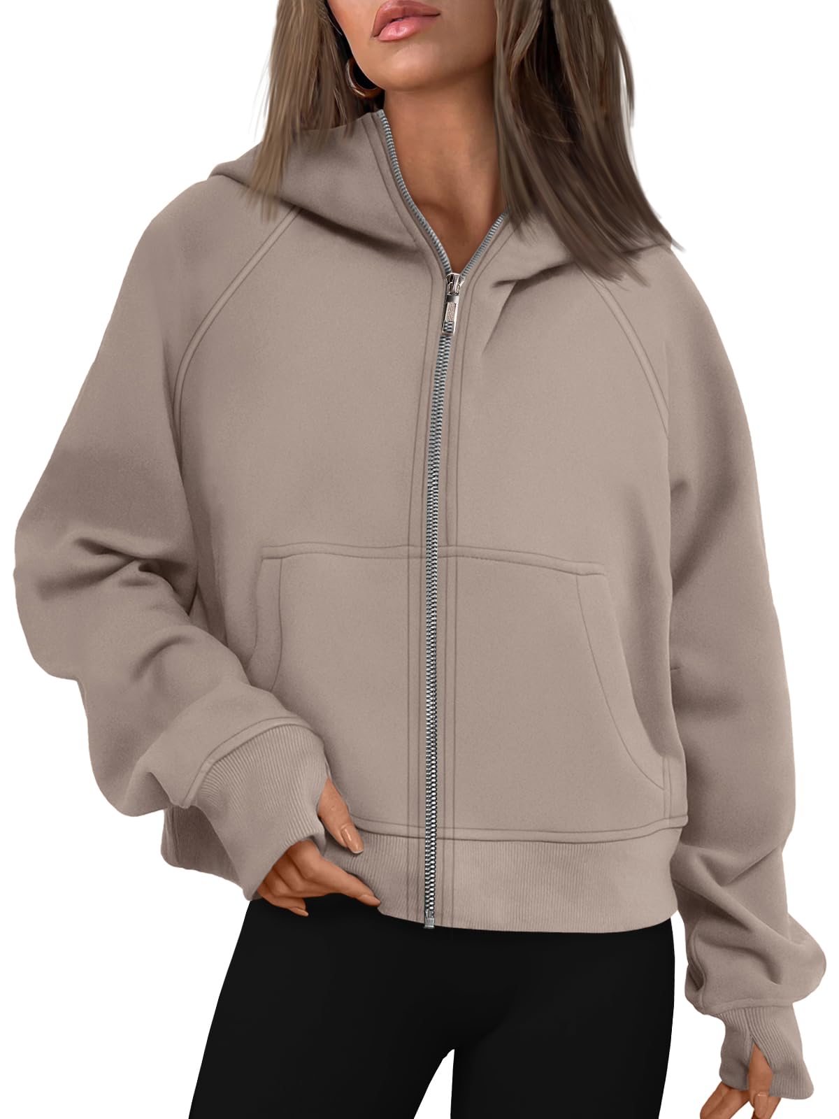 AUTOMET Womens Zip Up Hoodies Fleece Jackets Oversized Sweatshirts Fall Fashion Outfits 2025 Sweaters Winter Clothes