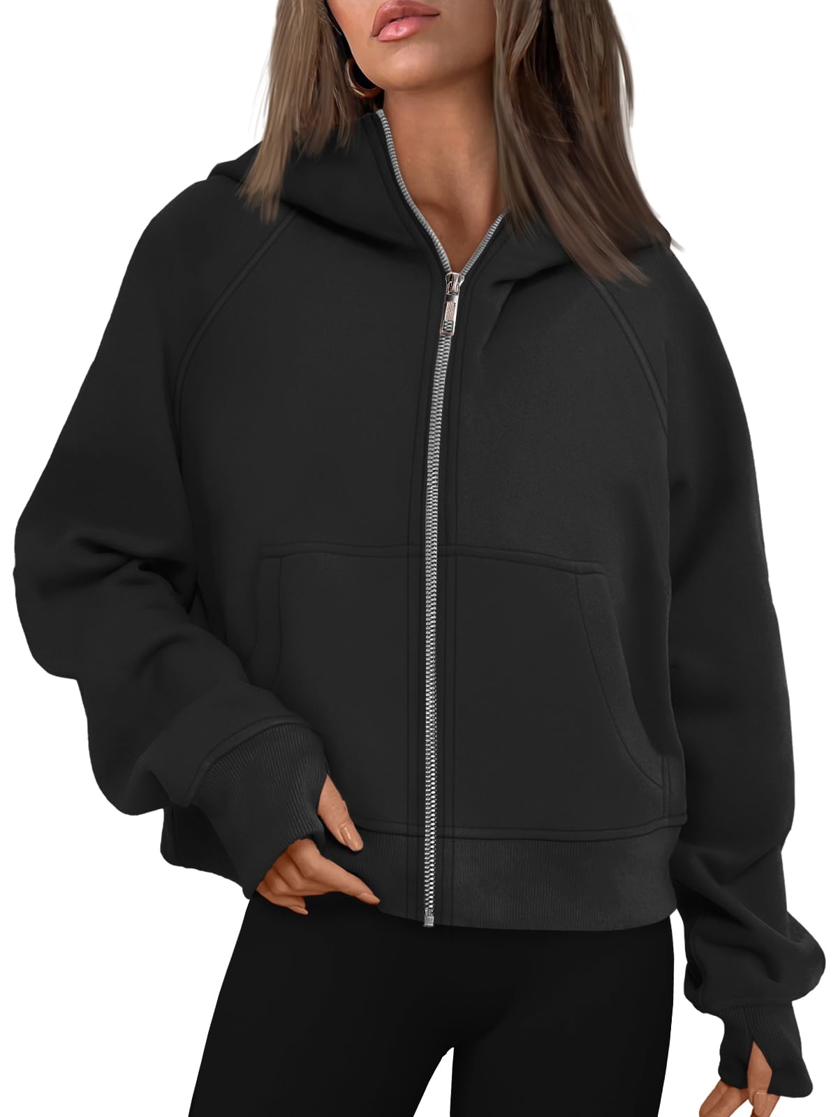AUTOMET Womens Zip Up Hoodies Fleece Jackets Oversized Sweatshirts Fall Fashion Outfits 2025 Sweaters Winter Clothes
