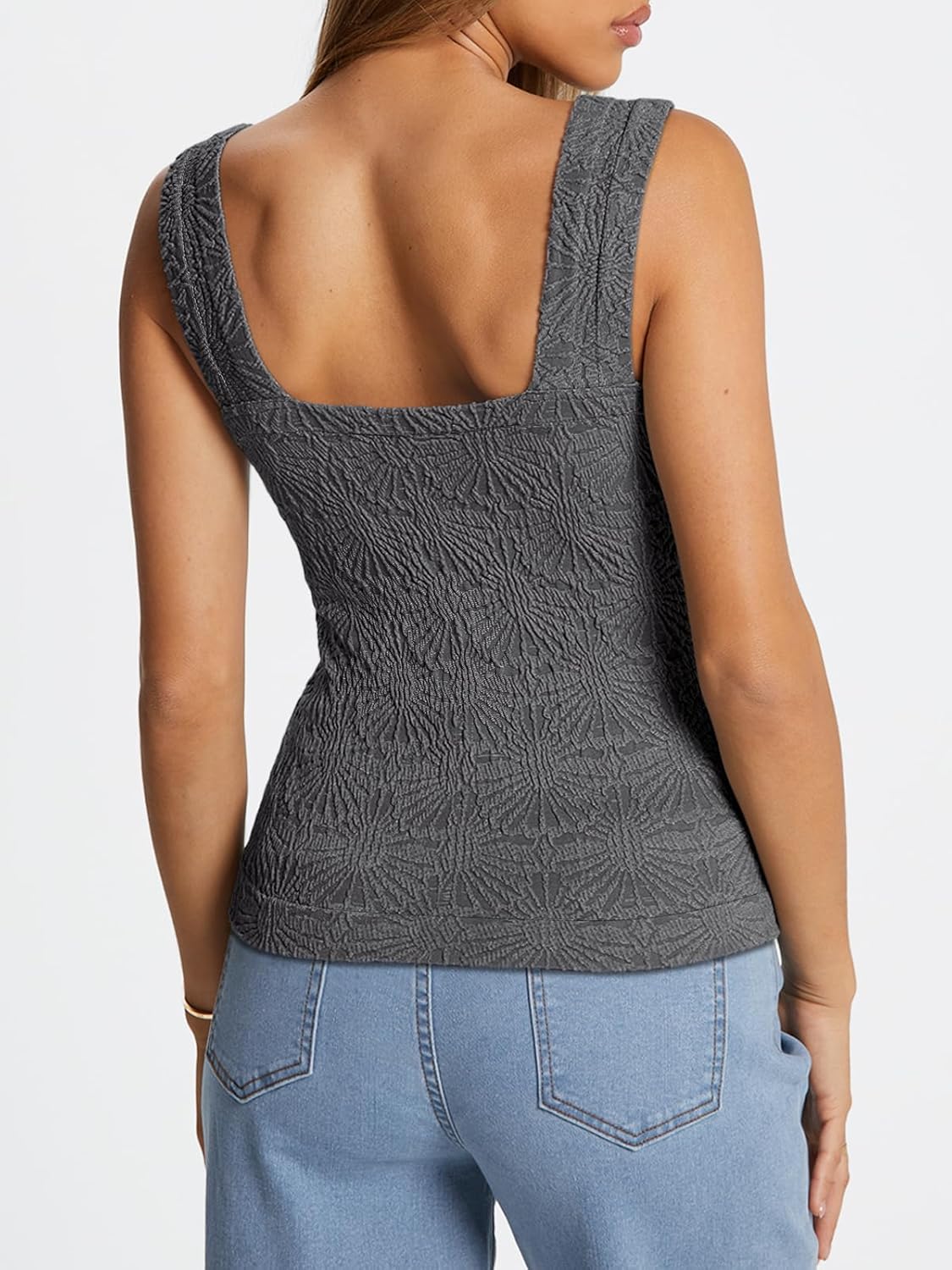 AUTOMET Women Tank Tops 2025 Summer Square Neck Crop Top Trendy Going Out Vacation Outfit Cami Sleeveless Y2k Clothes Fashion