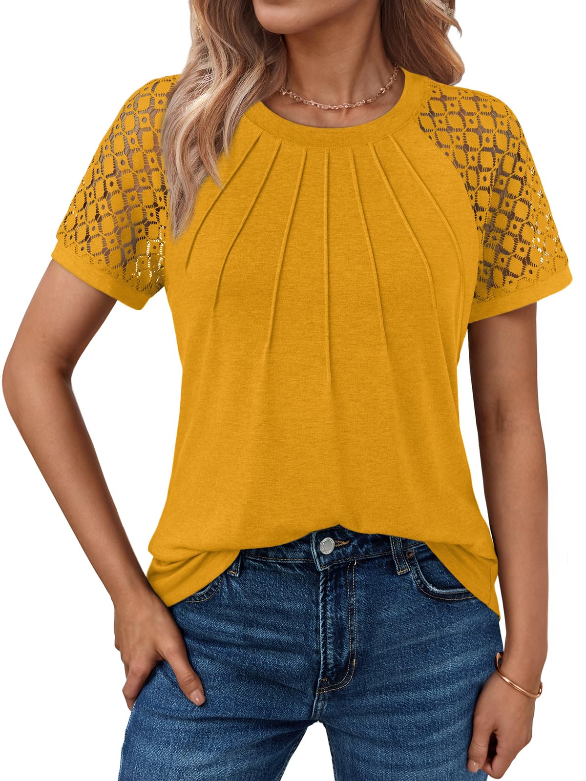 AUTOMET Womens Summer Tops Spring Shirts Trendy Vacation Outfits Short Sleeve Business Tshirts Fashion Casual Blouses